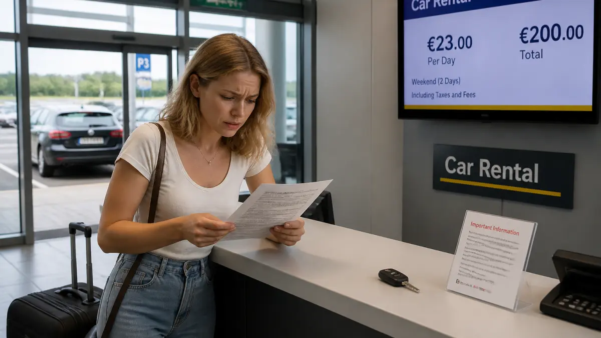 Location de voiture pour les vacances : frais cachés et points à vérifier